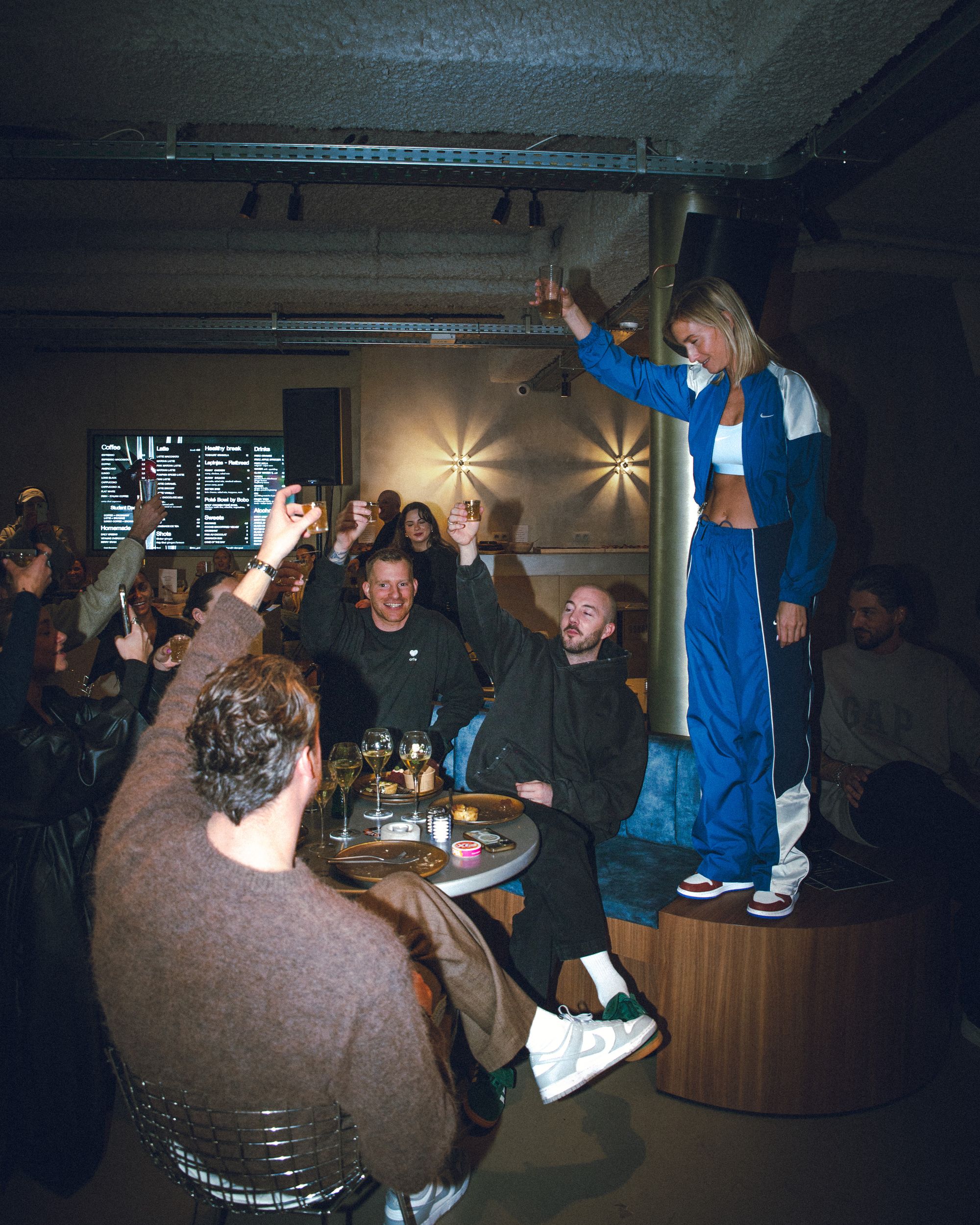 A full room celebrating at Claw